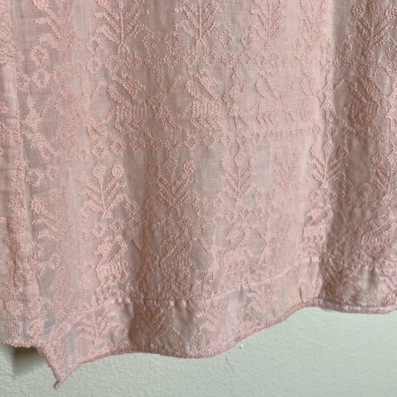 Etoile Isabel Marant Embroidered Blouse 0 XS Light Pink Peach Tunic Top - Picture 3 of 6